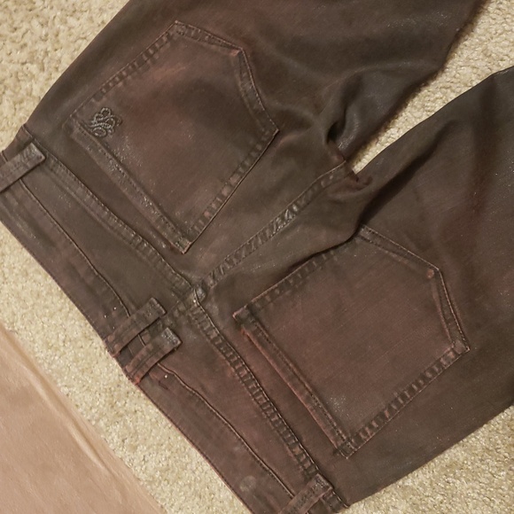 Frankie B Coated Low Rise Skinny Jeans, 26 - Picture 4 of 12